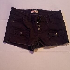Women's Black Denim Shorts